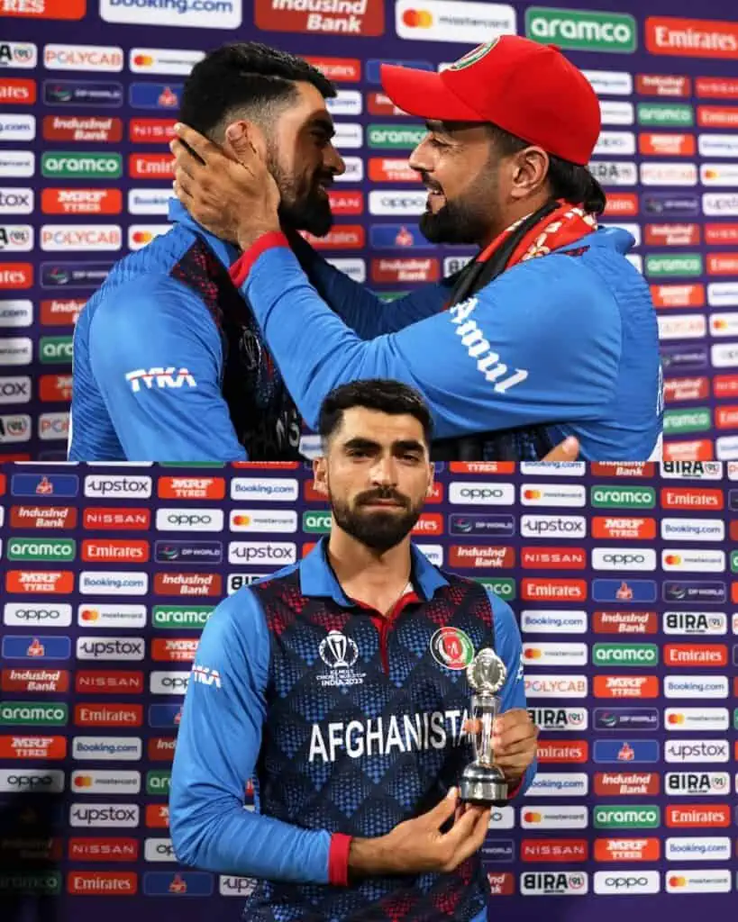 Zadran with his player of the match award