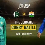 Image of captains of Indian and Pakistan Teams for Asia Cup 2022